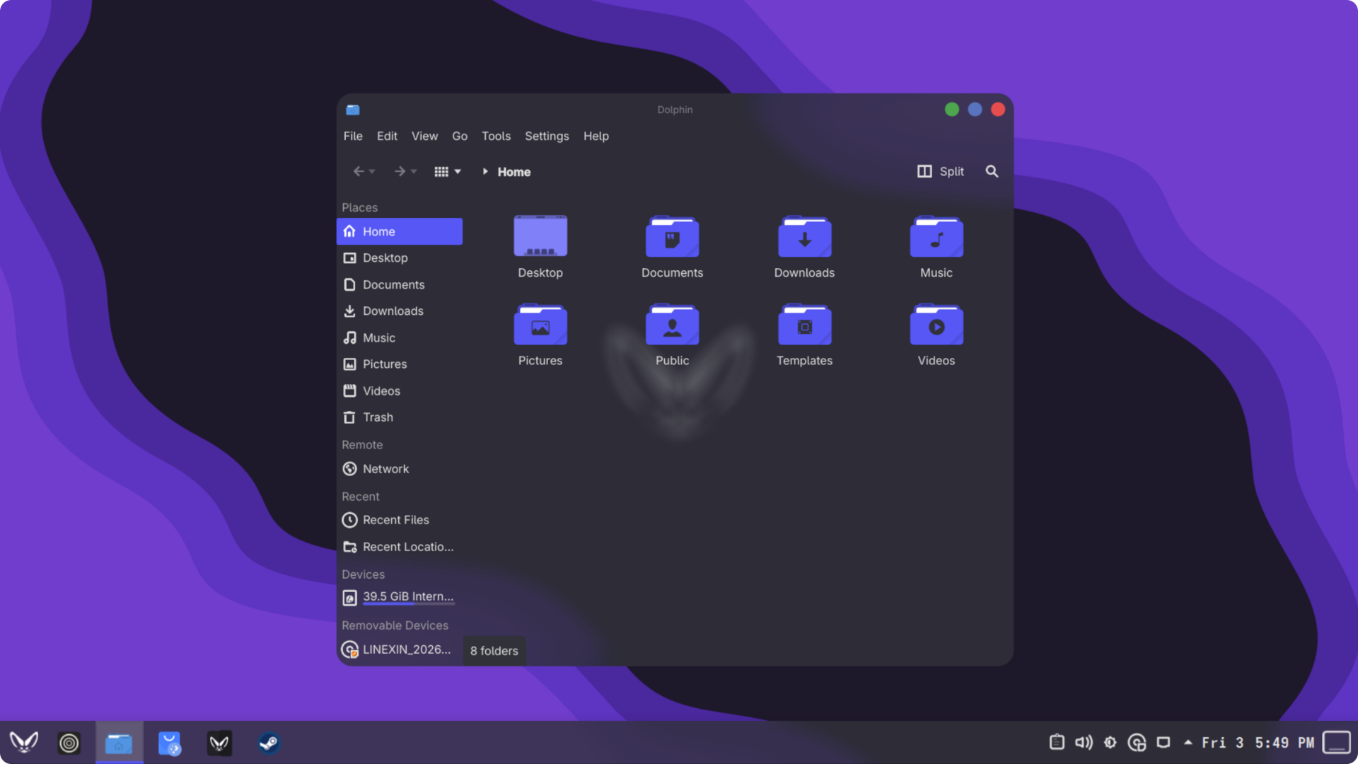 Kinexin Desktop — Windows 10-like style